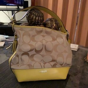 Yellow Bucket Coach bag